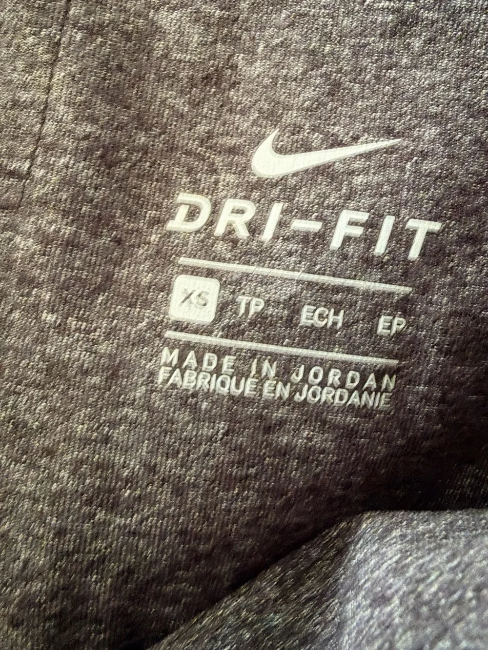 Nike Dri-FIT Purple and Gray Performance Top Leggings
